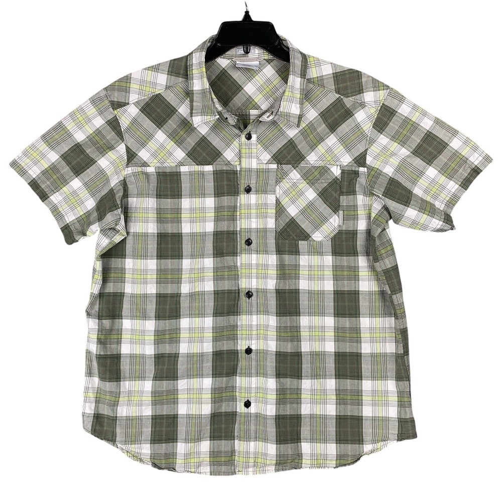 Columbia Shirt Mens‎ XL Plaid Short Sleeve Button Up Outdoor Adventure Style